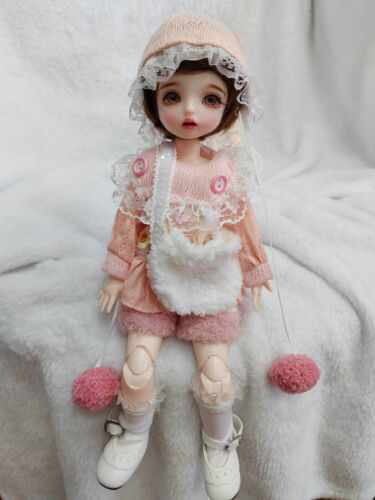 1/6 BJD DOLL Mini Girl Ball Jointed Doll Eyes Face Makeup Full Set Outfits GIFT