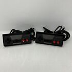 Pair of Nintendo NES Sharp Game Television Black Controllers (A11)