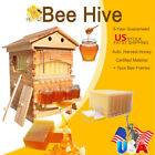 7PCS Auto Flowing Honey Hive Beehive Frames + Beehive House wooden Box Full Set