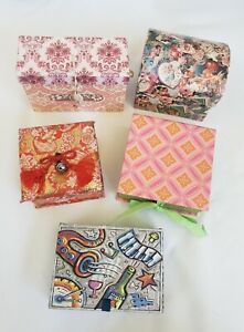 Set of 3 Small Decorative Cardboard Gift Boxes w/Lids, Various Sizes