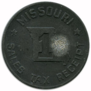 1930's Missouri Sales Tax Receipt 1 Zinc Token