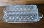 Vintage Anchor Hocking Wexford Pressed Glass Butter Dish