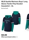 MLB Seattle Mariners Boys Long Sleeve Hooded Sweatshirts-XL