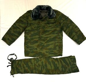 Russian Spetsnaz VDV Airborne VSR Flora Camo Winter Jacket Pants US L EU 52 RARE
