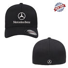 Mercedes-Benz Type Logo Embroidered Flexfit Fitted Ball Cap Front Back Stitch