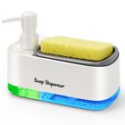Hand and Dish Soap Dispenser Set for Kitchen Dual Soap Dispenser with Sponge ...