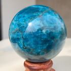 273g Natural Blue Apatite Quartz Crystal Sphere Mineral Specimen Healing R115