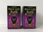 Fun World Black 2 Light Bulbs Halloween Party Lighting 75W Eerie Glow Effect NIB