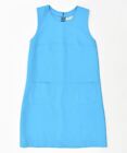 BINGO Womens Basic Dress UK 12 Medium Blue Vintage DH17