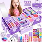 Kids Makeup Kit for Girls 44 Pcs Washable Makeup Kit,Real Cosmetic for Little Gi