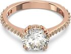 Swarovski 5642644 DISPLAY Women's Ring Princess Cut Crystals Rose Gold Tone