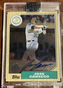 2022 Topps Clearly Authentic Jose Canseco 1987 On-Card Auto Encased A’s