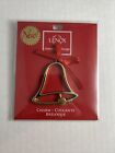 Christmas Golden Bell Charm By Lenox 2.5” Rare New