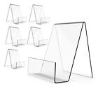 Acrylic Book Stand with Ledge,6PC 4 Inch Acrylic Display 4 inch(6PC) Clear