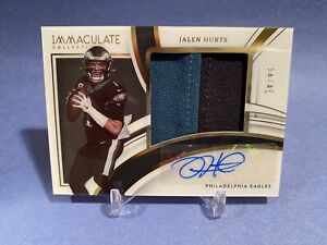 2022 Panini Immaculate Collection JALEN HURTS #PPA-JHU Patch Auto 44/49 Eagles