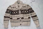 Vintage J.Crew Sweater Mens Large Brown Lamb's Wool Cardigan