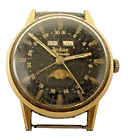 Zodiac Triple Date Moon phase Automatic Watch Ref. 743-908 18kt Gold Plated