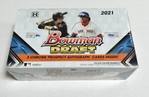 2021 BOWMAN DRAFT JUMBO HOBBY BOX MLB 3 CHROME PROSPECT AUTOS Factory Sealed