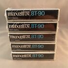 Lot of 5 Blank Maxell 8T-90 Low Noise 8-Track Cartridge Tapes 90 minutes NEW