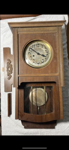 Antique Gustav Becker Wooden Clock
