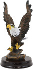 Ebros American Pride Swooping Bald Eagle with Spread Out Wings by Rocky Cliff On