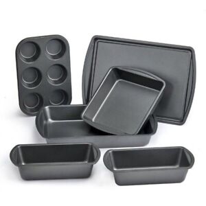 6 Piece Non-Stick Bakeware Sets, Easy for Release and Clean up, Carbon Steel