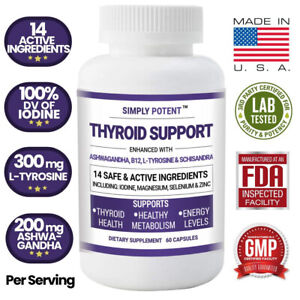 Thyroid Support & Adrenal Support Supplement for Energy Metabolism & Weight Loss
