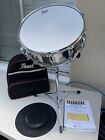 Pearl  Snare Drum With Backpack bag Steel Shell Chrome  w stand