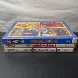 Lot of 3 The Wiggles NEW DVDs Getting Strong Celebration Wiggle House