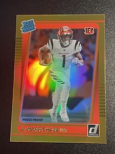 New Listing2021 Donruss Gold Press Proof Premium Jamarr Chase Rated Rookie Rc