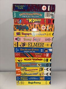 VHS Lot of 15 Sponge Bob Popeye Plus!! Cartoon Kids
