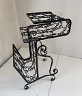 Decorative Wrought Iron End Table Patio Magazine Table