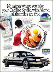 1991 Cadillac Seville Alamo Rental Original Advertisement Print Art Car Ad K130