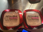 New Listing2 OF L'Oreal Infallible Up To 24H Fresh Wear Foundation in a Powder 0.31oz 130
