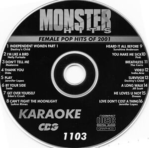 FEMALE POP 2001 MONSTER HITS KARAOKE CD+G VOL-1103  NEW In White Sleeve