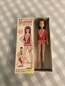 Vintage 1963 Mattel SKIPPER Barbie Little Sister Doll Redhead #0950