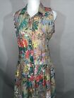 Vintage Together Womens Floral Button Dress Sz 10 Made USA