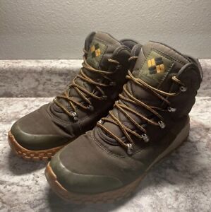 Columbia Fairbanks Omni-Heat Boots Mens Sz 8.5 Waterproof Olive Green BM2806-384