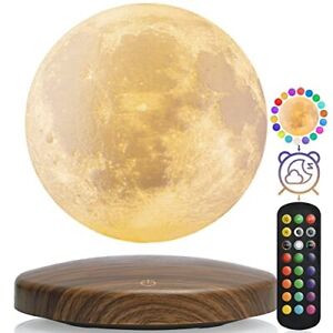 Levitating Moon Lamp Night Light 18 Colors 3D Printing Magnetic Floating, Rot...