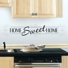 RMK3281SCS Home Sweet Home Quote Peel and Stick Wall Decals , Black