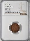 1870  INDIAN HEAD CENT  NGC VG DETAILS 