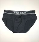 AussieBum Men's Seamless Tech 3.0 Nylon Underwear Brief Size S M L Black New!