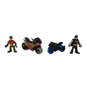 Imaginext DC Super Friends Batman & Robin Action Figures with Motorcycles