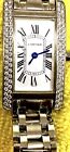 Cartier Tank Americaine Small 18k White Gold Diamond Ladies Quartz Watch 1713