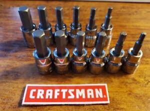 Craftsman 12 Pc 3/8 Drive SAE and Metric Hex Bit Socket Set - New