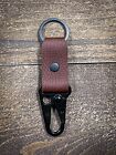 Leather sling clip Keychain Fob Belt Loop Clip Tinkerman Leatherworks Brown