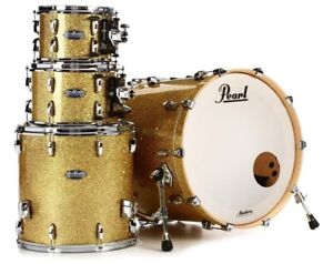 Pearl Masters Complete MCT924XEDP/C 4-Piece Shell Pack in Bombay Gold Sparkle