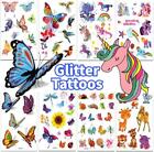 Kids Cartoon Glitter Waterproof  Body Temporary Tattoos Sticker Removable USA