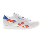 Reebok Classic Nylon Mens White Suede Lace Up Lifestyle Sneakers Shoes