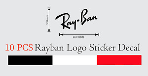 10 PCS Vinyl Transfer Sticker 1cm Decal RAY BAN Logo for glasses/lens Decoration